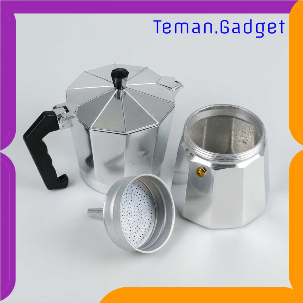 TG - DPR One Two Cups Coffee Maker Moka Teko Stovetop Filter 450ml 9Cup - JF112