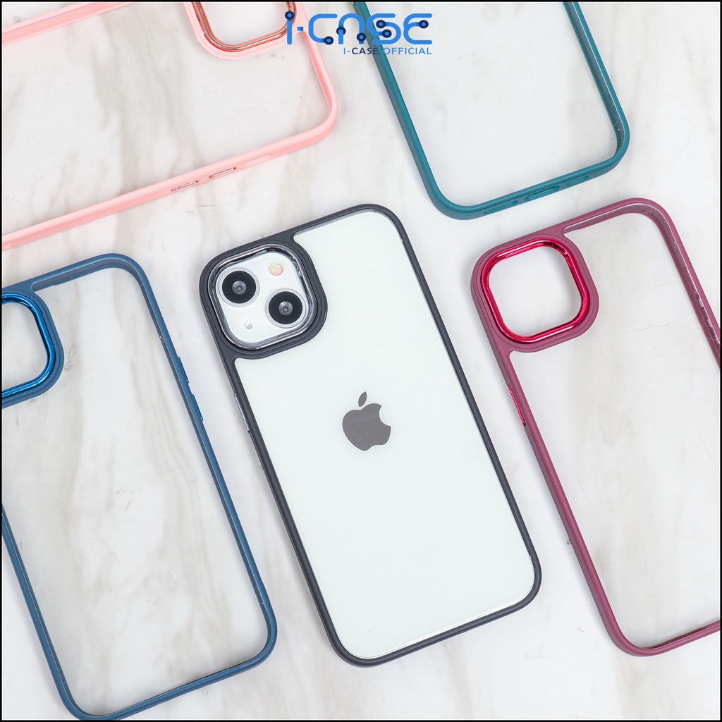 Clear Acrylic Plating Full Cover Case For iPhone 14 Plus Pro Max