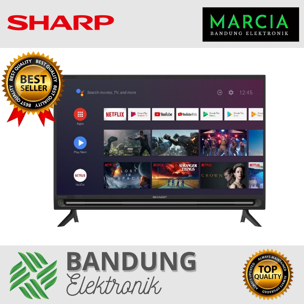 LED SMART TV ANDROID 32" SHARP 2T-C32BG1i 2TC 32BG1i HD TV
