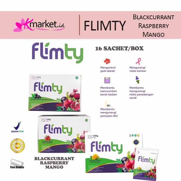 FLIMTY FIBER 1 BOX ISI 16 SACHET | MINUMAN DIET | OBAT PELANGSONG | DETOX