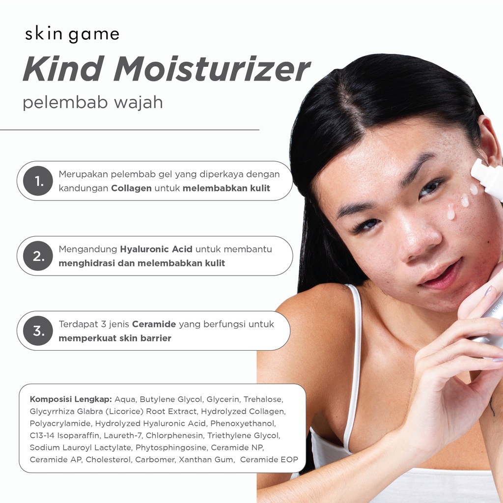 Skin Game Daily Kind Moisturizer Pelembab Wajah Melembabkan Kulit untuk Semua Jenis Kulit 120ml