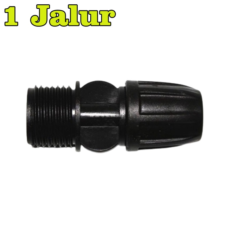 Konektor Sok Drat Luar 1/2 inch Sambungan Selang PE 11 mm Irigai Alat Kebun Taman Cod