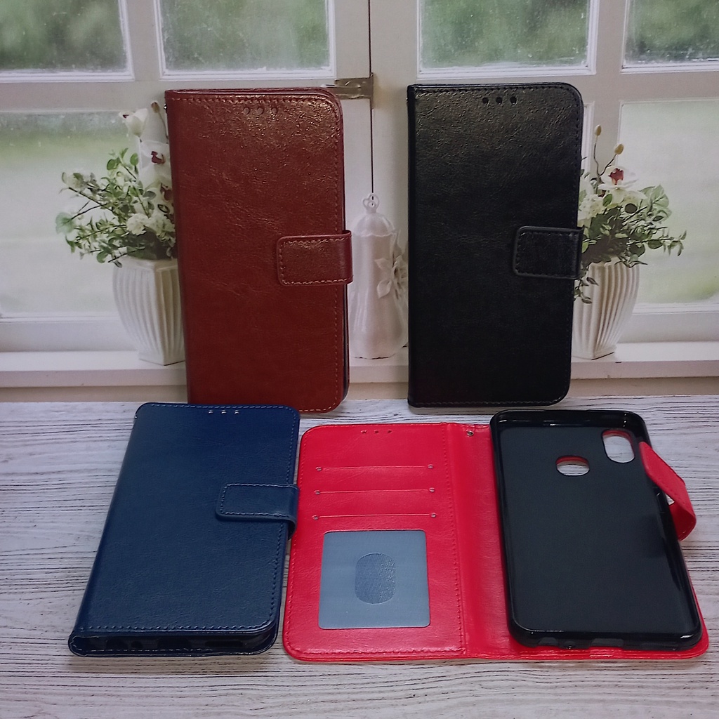 Flip cover Vivo 1817 1816 1814 1811 1807 Flip Case Wallet Dompet Hp Violet Y91 Y93 Y95