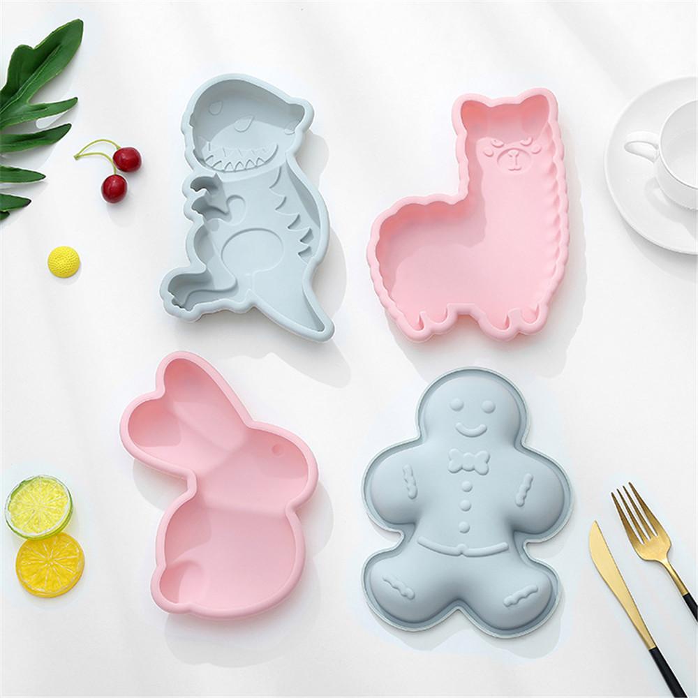 SOLIGHTER Alpaca Shaped Mold Silicone Mould Mousse Cake Easter Mold Alpaca Cake Mold Mousse Cake Mold Bunny Molds for Chocolate