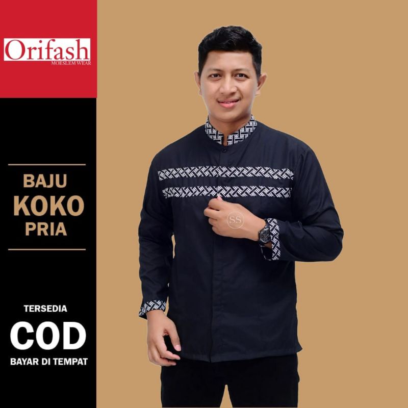 Baju koko pria dewasa lengan pendek Terbaru baju koko Size M L XL