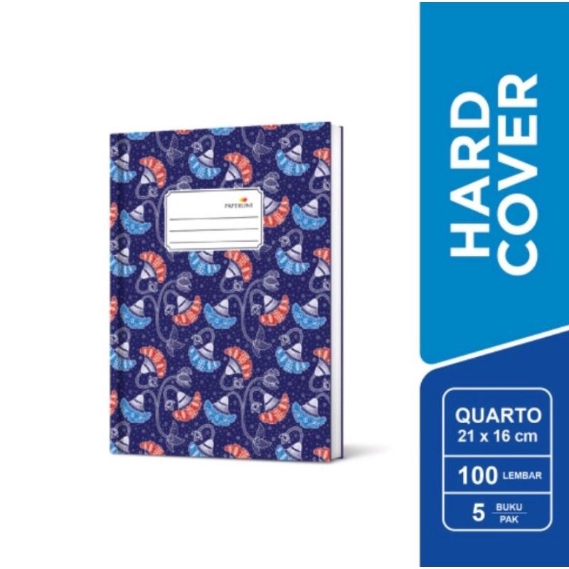 

Buku Tulis Hardcover Kwarto Paperline 100 Lembar
