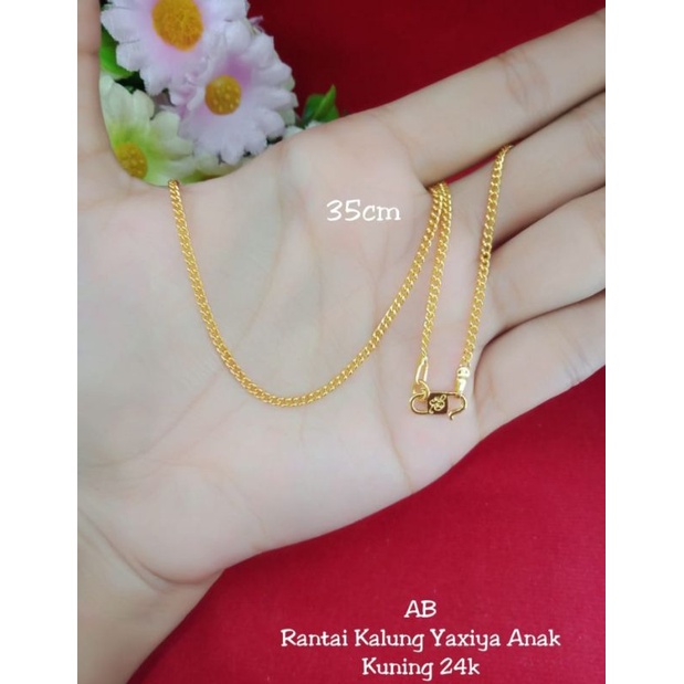 kalung limpis halus anak dan dewasa lapis emas 24k