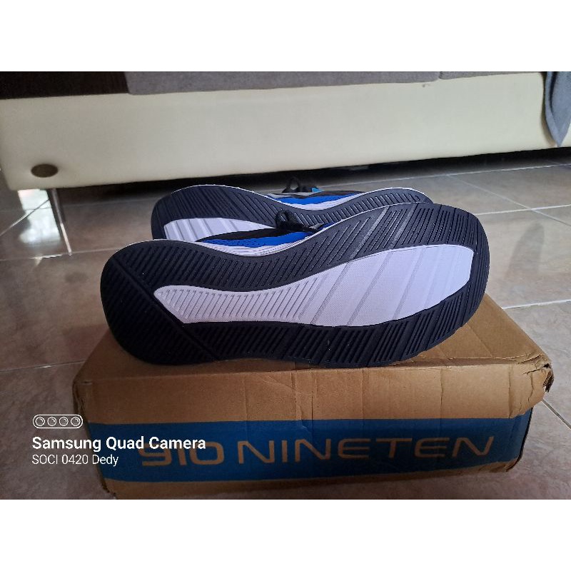 910 Nineten GEIST EKIDEN Sepatu Lari, Size 41, 26.8 cm, Blue/ Black
