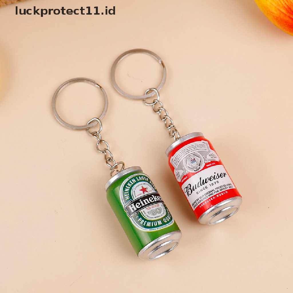 /Fashion Hot// Fashion// Simulasi Kaleng Bir Gantungan Kunci Beer Can Keyring Pasangan Keren Ransel Dekor.