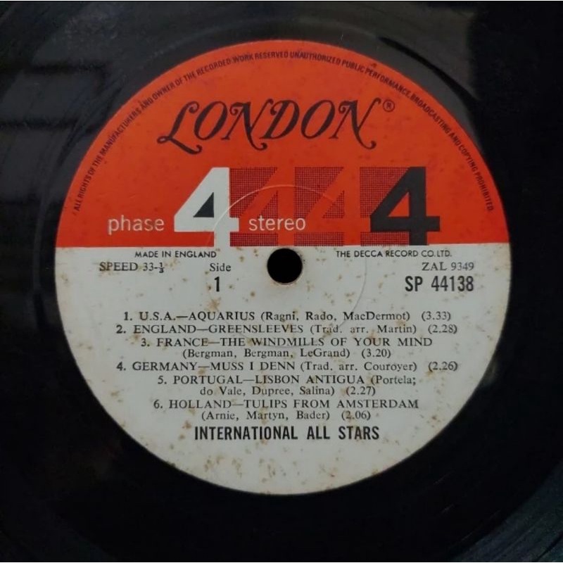 Vinyl Piringan Hitam 12 inch London-England