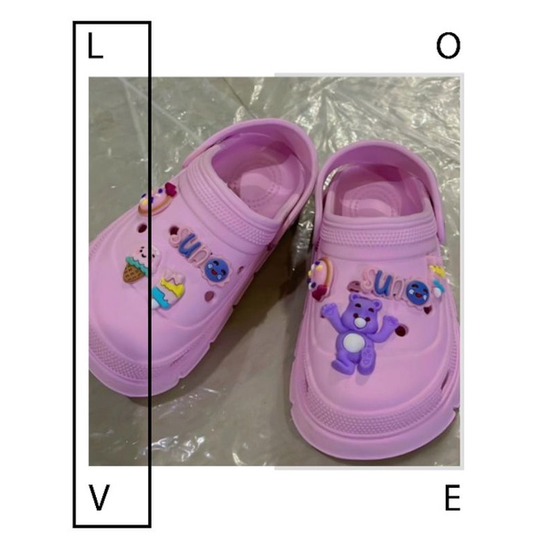 Sandal Crocs Kids Junior Eva Jibbits Import High Quality RF