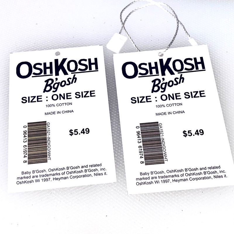 

HANGTAG OSH KOSH // PRICETAG OSH KOSH