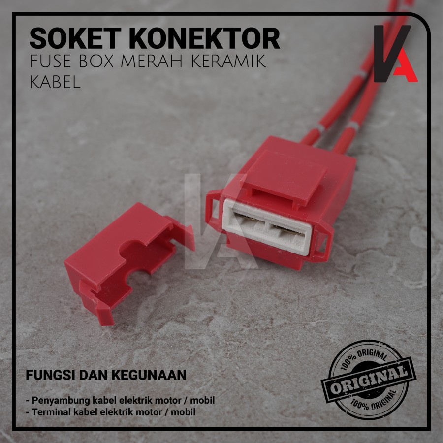 Soket Sikring Keramik / Rumah Sikring Tancap / Socket Sekring Fuse Box Ceramic