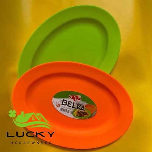 PIRING PLASTIK OVAL BELVA Tebal Piring Makan Saji PIRING OVAL KH BELVA 10 inch