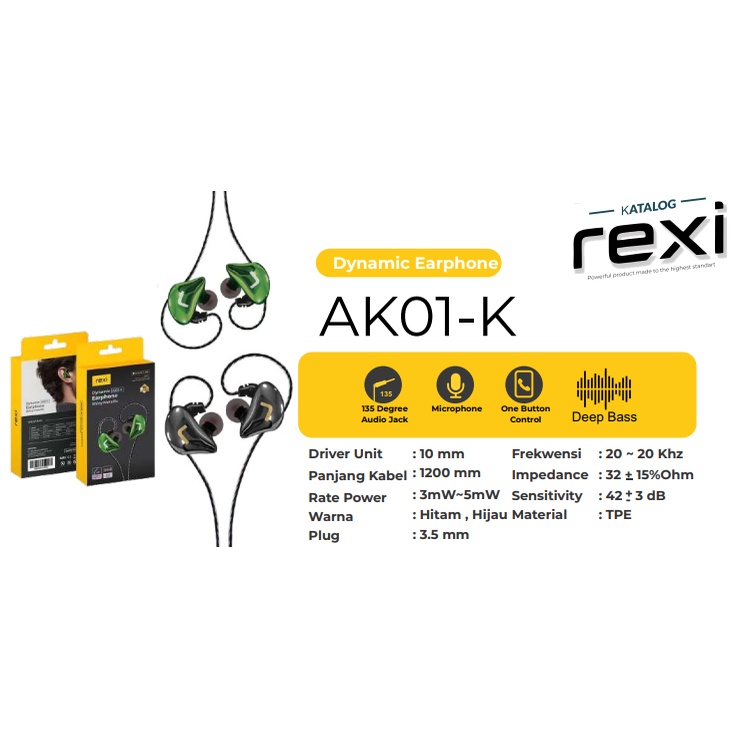 Dynamic Earphone AK01-K