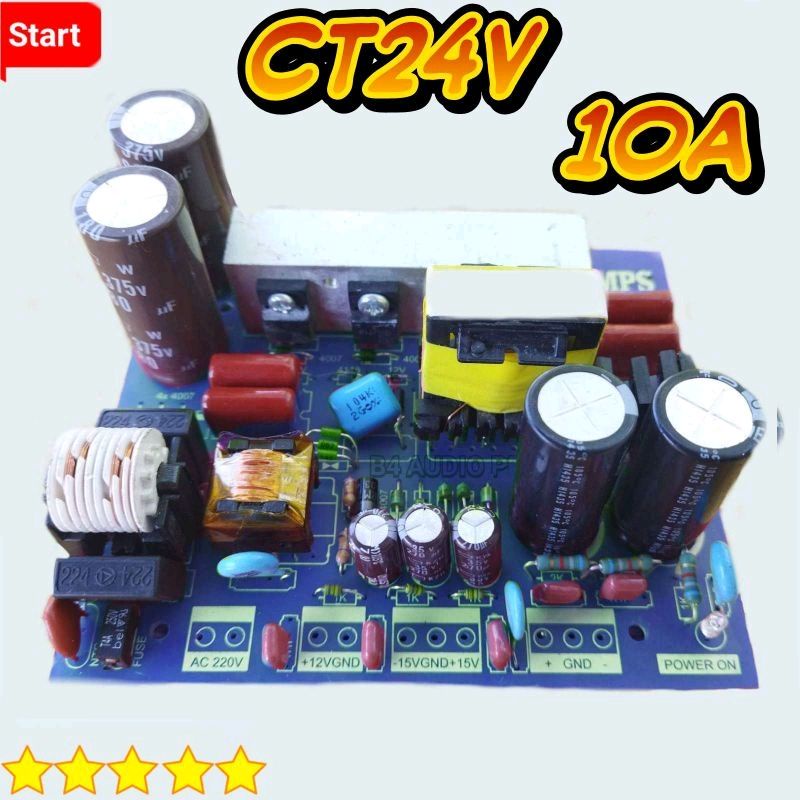 SMPS audio 10A CT 24V 24 volt 10 ampere trafo smps