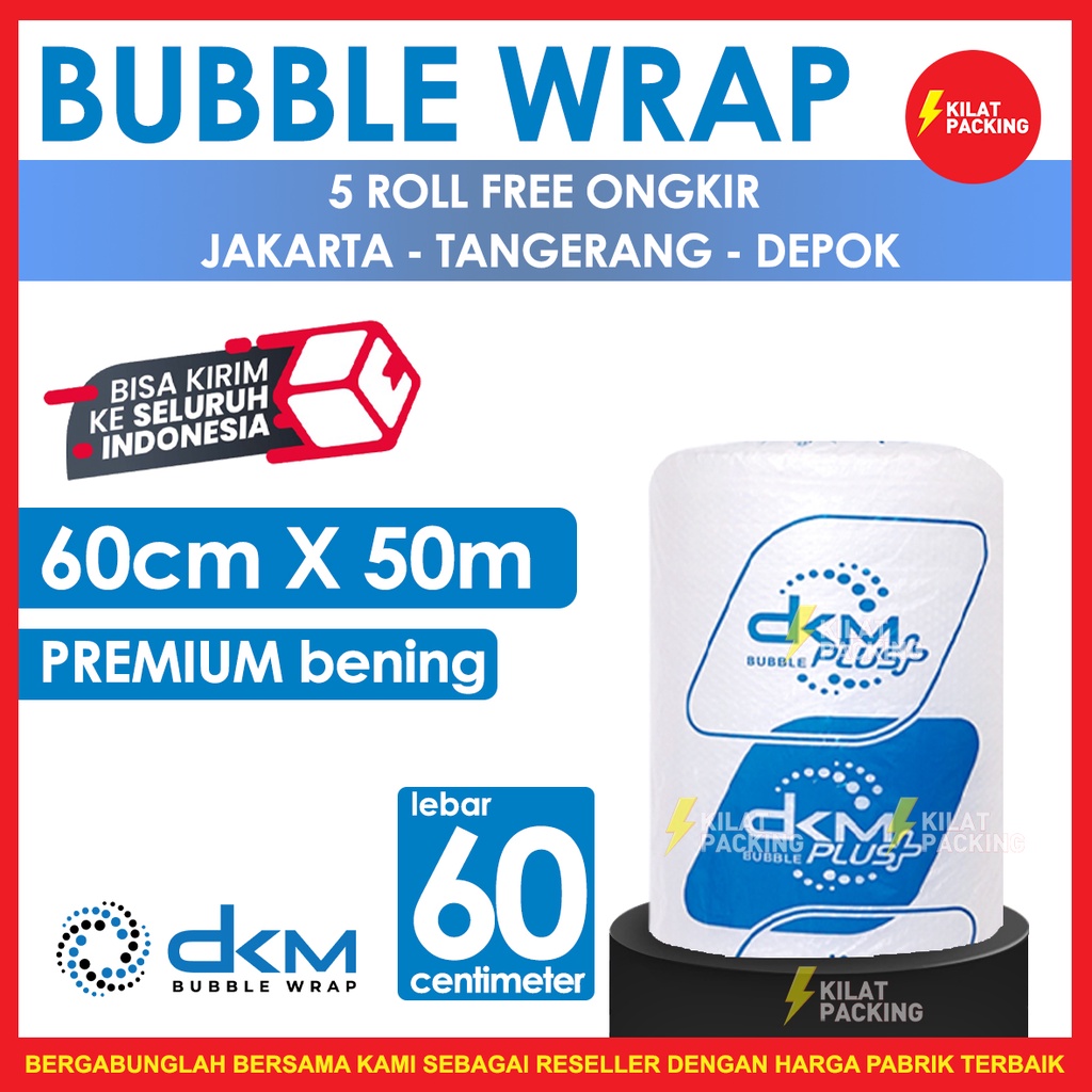 

Bubble Wrap Bening 60CM X 50M Tebal Plastik Bubblewrap Roll