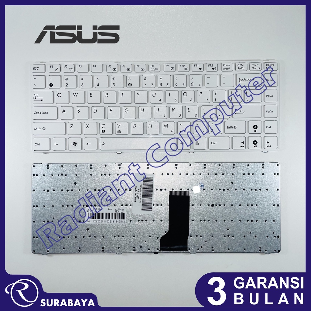 Keyboard Asus A42 A43 K42 K43 N43 X42 X43 X44h WHITE