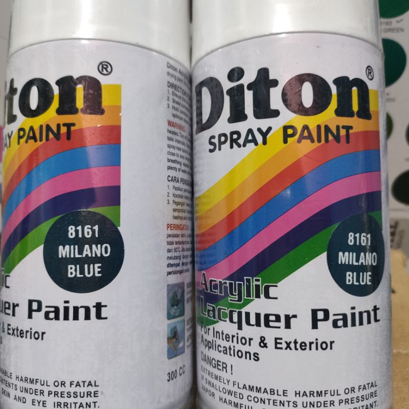 Pilok Pilox Cat Semprot Diton Milano Blue 8161 Biru Gelap Milan Metalic Metalik 300cc Spray Paint