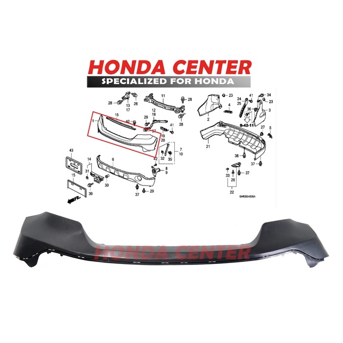 bumper bemper bamper depan up atas honda crv re gen3 2007 2008 2009