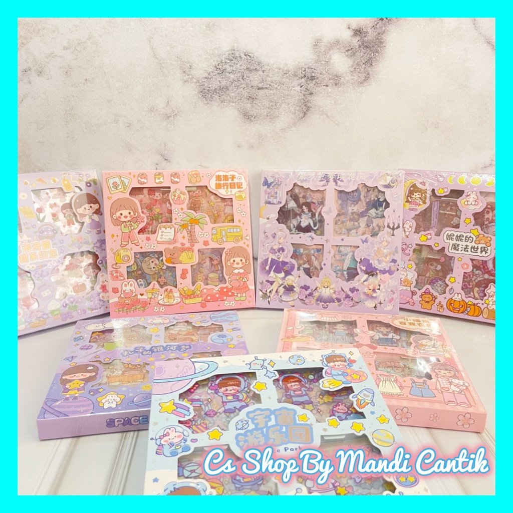 

Paket Stiker Senmu Isi 100pcs Anti Air Free Box Kartun Animal v6 Bisa Cod Stiker Viral