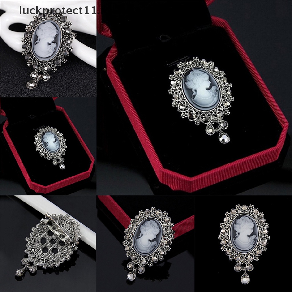 /Fashion Hot// Fashion Hot// Hot Vintage Cameo Victoria Gaya Kristal Pesta Pernikahan Wanita Liontin Bros Pin.