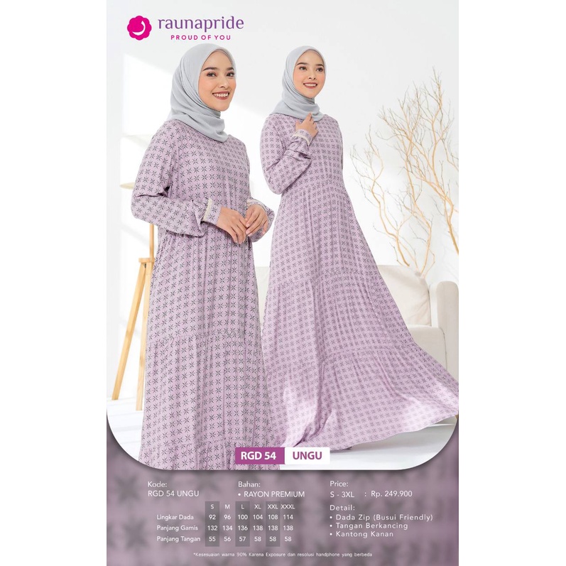 Rauna Dress Wanita / GD-54 / Fashion Muslim