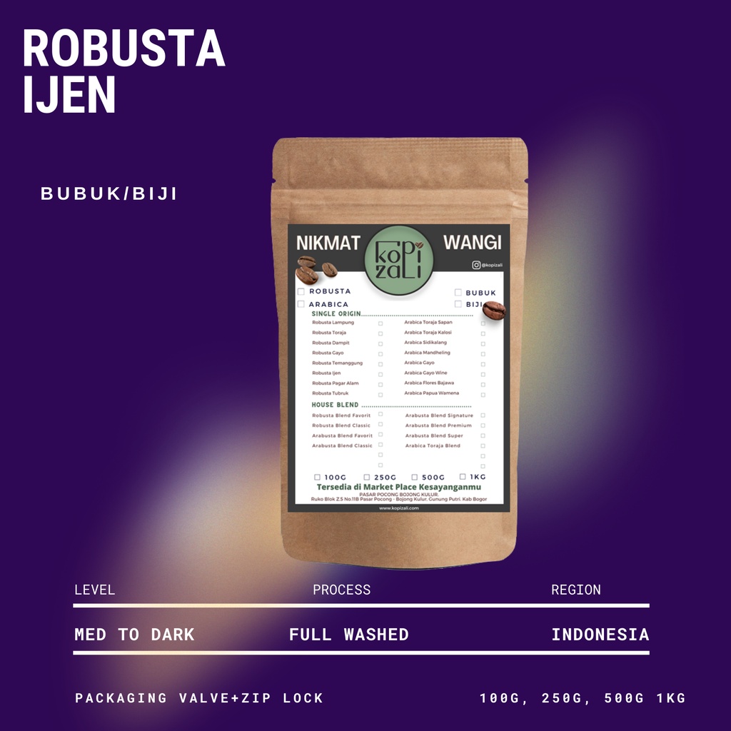 

Kopi Zali - Robusta Ijen