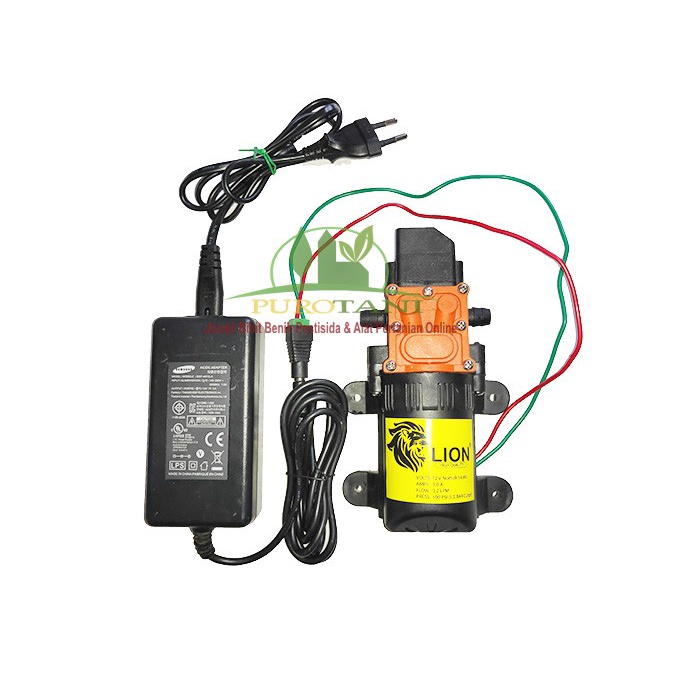 Pompa Air DC Dinamo DC 12 Volt Plus Adaptor 5A