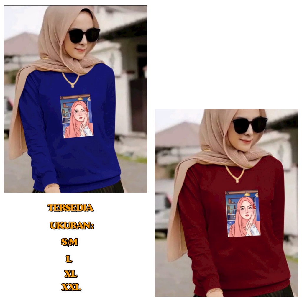 ALIPIO FASHION - BAJU SWEATER HIJAB 5 / fashion wanita / sweater wanita / lengan panjang / keren / terbaru