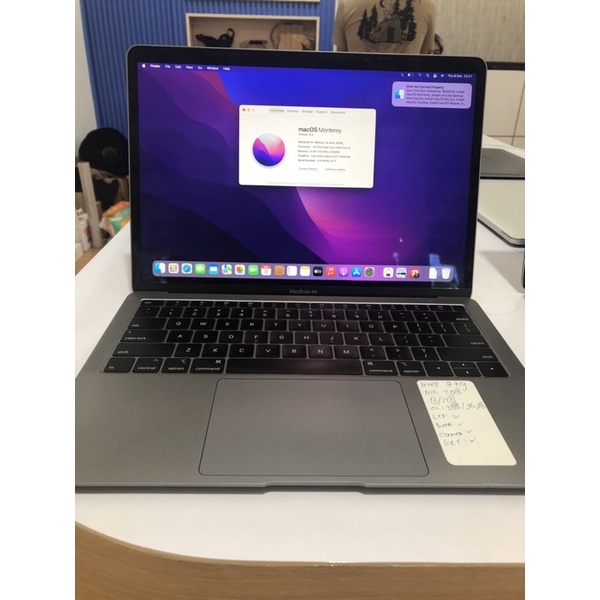 (FREE CASE) MACBOOK AIR RETINA 2018 13 INCH RAM 8GB SSD 128/256 GB SECOND ORI 100% HARGA EKONOMIS