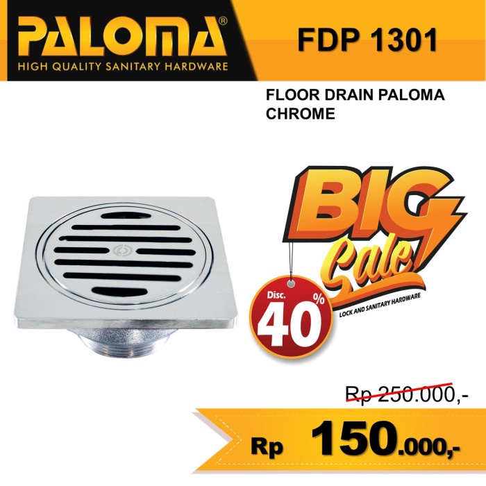 Paloma Fdp 1301 Floor Drain,Saringan Air Kamar Mandi
