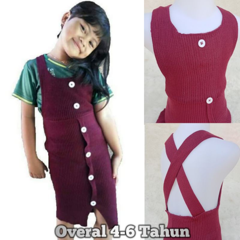 L Overall Anak Perempuan 4-6 Tahun Dress Operol