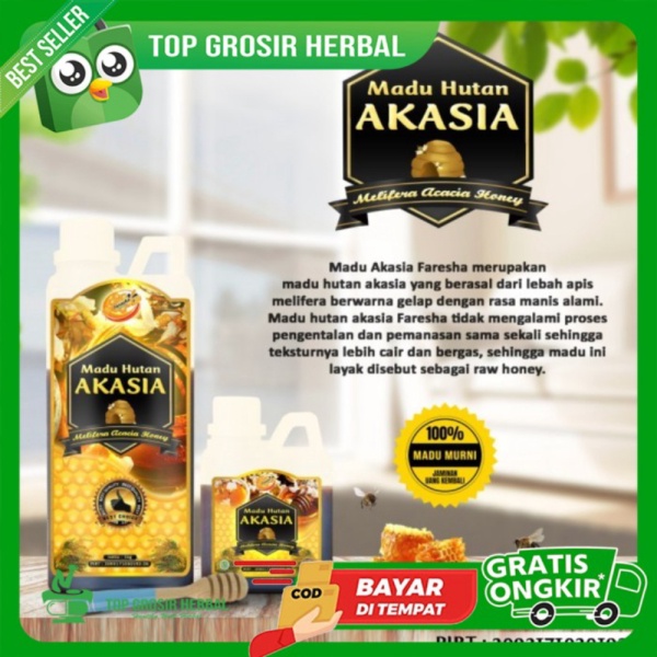 

Akasia Madu Promo Honey Raw Faresha Berkualitas Bukan Hutan Uray/original kg 1 Madu