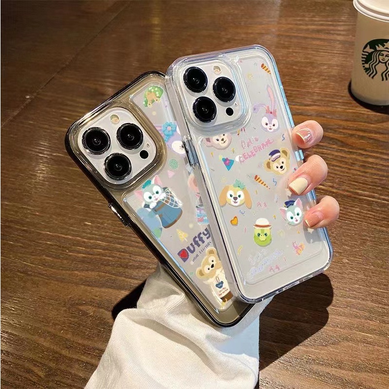 IPHONE Hewan Lucu Casing Ponsel Lembut Transparan Kompatibel Untuk Iphone14 13 12 11 Pro XS Max X XR 7 8 Plus Shockproof Casing TPU Cover