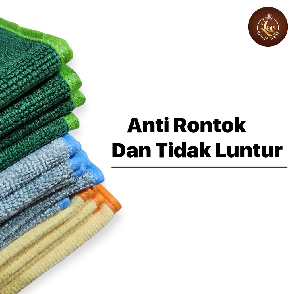 Kain Lap Microfiber Mobil Motor Meja Kaca Towel Bahan Tebal - Handuk Cuci Tangan Dapur - Leo