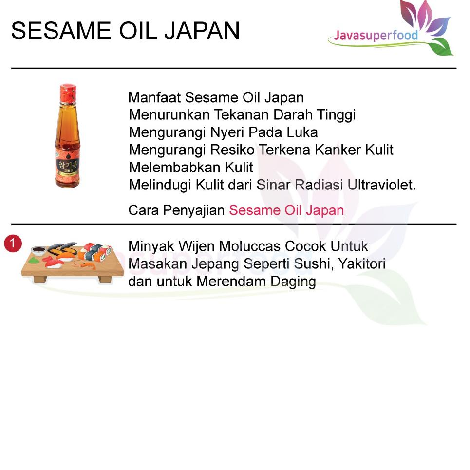 

[PRODUK FQSYS] MINYAK WIJEN JAVA SUPER FOOD 135 ML / SESAME OIL KOREA FYR