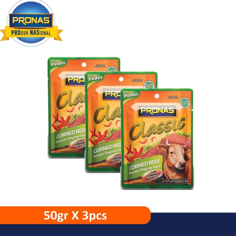 

2.2 BRANDS FESTIVAL Pronas Kornet Sapi Sachet rasa Pedas 50 g bundling 3 pcs