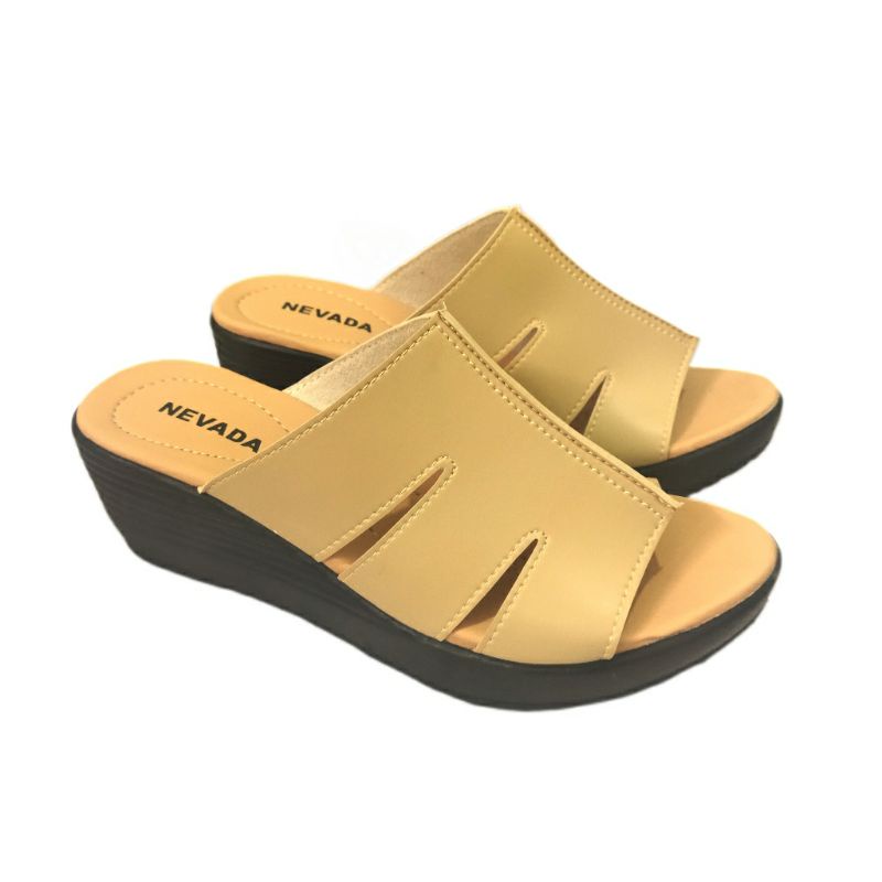 Sandal Wedges Wanita Sendal Ibu Ibu Nevada N. 5