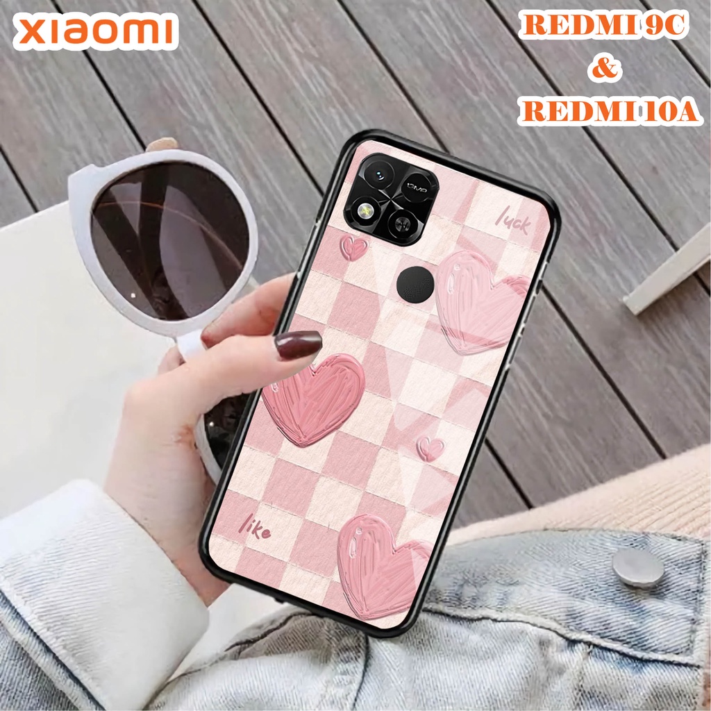 Softcase Glass Kaca REDMI 10A & REDMI 9C - Case Handphone REDMI 10A  REDMI 9C [T93].