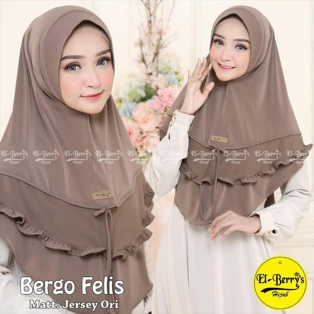 (Original El-Berrys) Hijab Instan Bergo Felis by El-Berrys