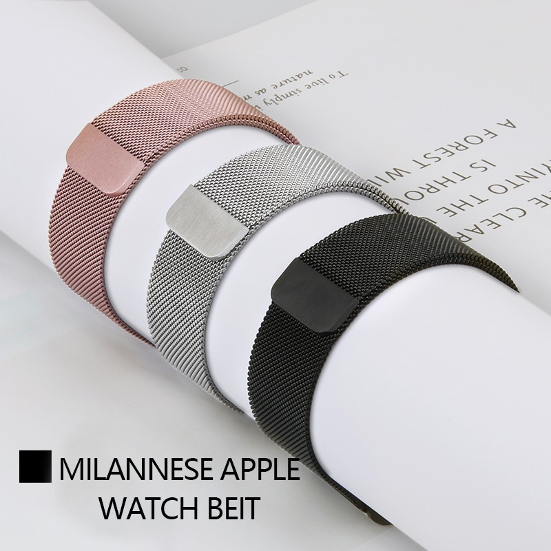 Tali Apple Watch Stainless Steel Strap Milanese Loop Magnetic Ukuran 38mm 40mm 41mm 42mm 44mm 45mm 49mm Series 1 2 3 4 5 6 7 8 Ultra SE