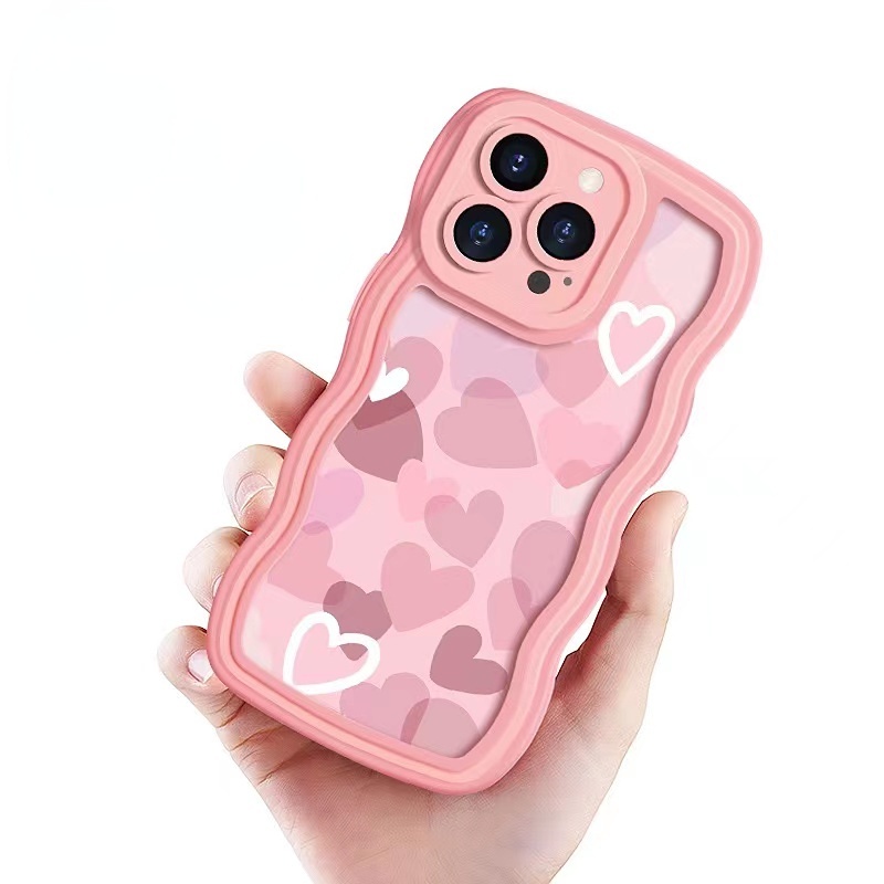 Love Plum Case Realme 10 Realme C33 C31 C35 C30 Realme9i 6i 5s 5i 7i C15 C12 C25 RealmeC21Y C25Y C11 2021 C3 C1 Desain Sekop Bunga Tiga Warna Casing Silikon