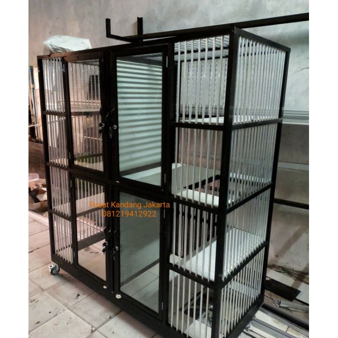 kandang kucing 2 tingkat 4 kamar
