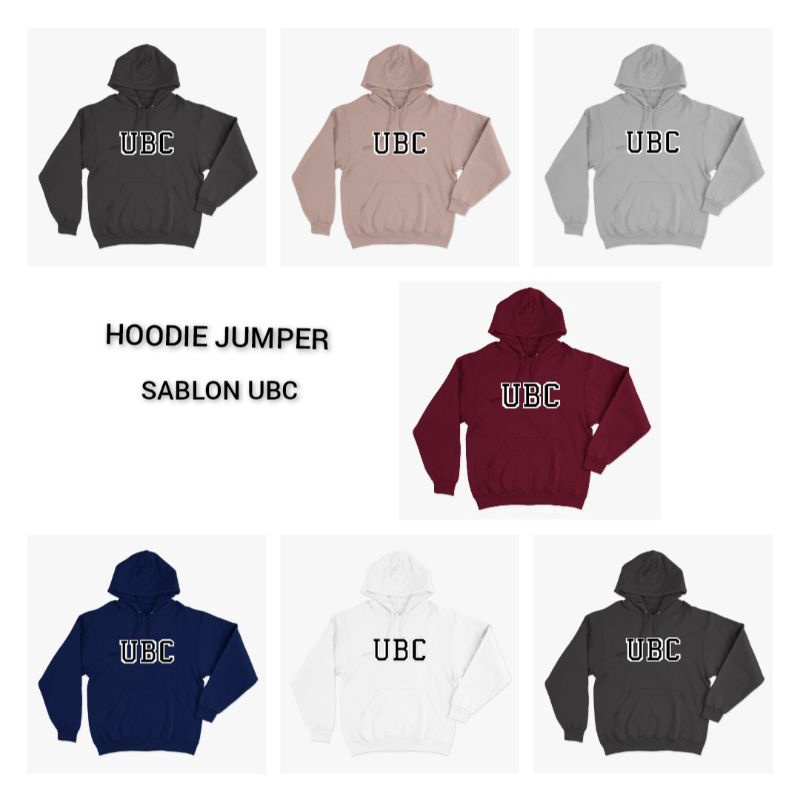 HOODIE JUMPER SIZE M-XXL (WANITA&amp;PRIA) SABLON UBC