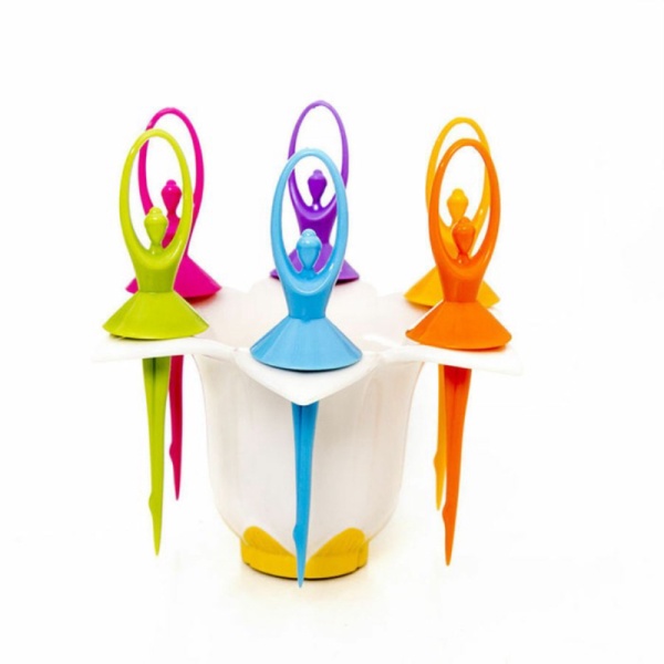

Promo RUMAUMA Tusukan Snack Kue Dekorasi Kuning Buah Balet Hanging - Kids Fruit Fork Limited