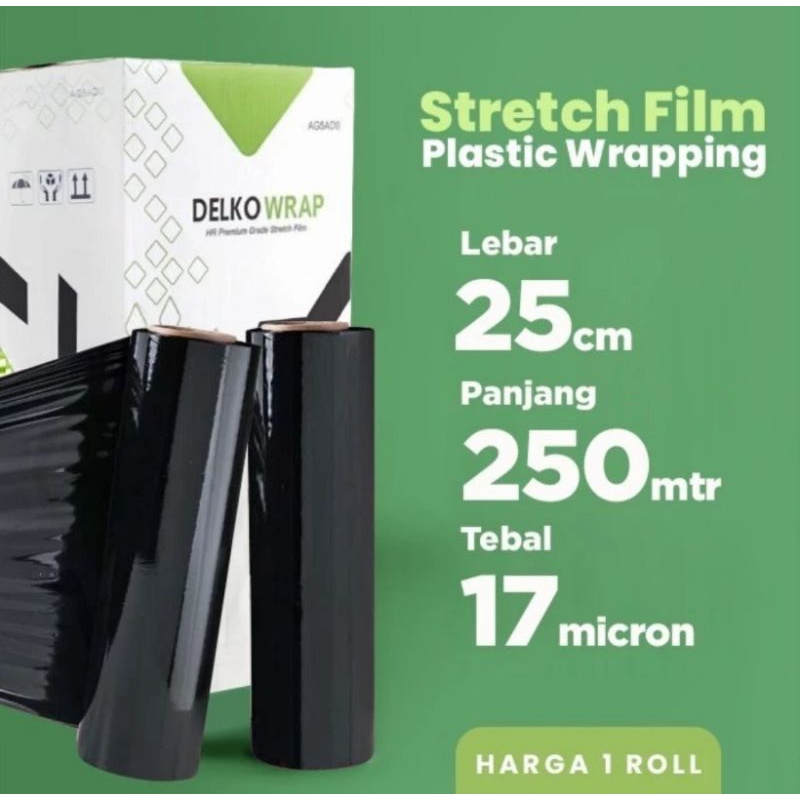 Plastik Wrapping Barang Stretch Film Delkowrap 25cmx250m