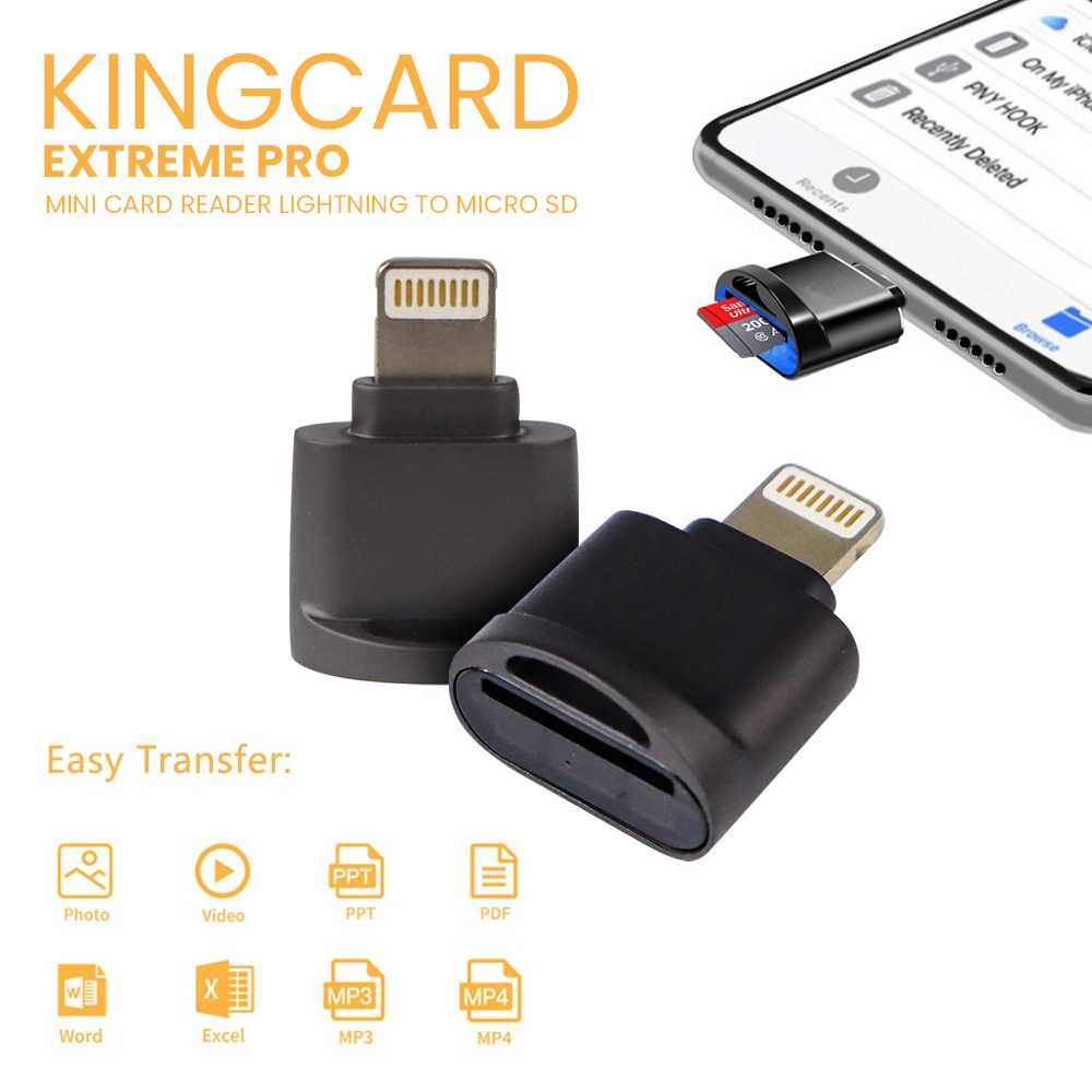 KingCard Extreme PRO Mini Card Reader Lightning to Micro SD - TF56 ( Mughnii )