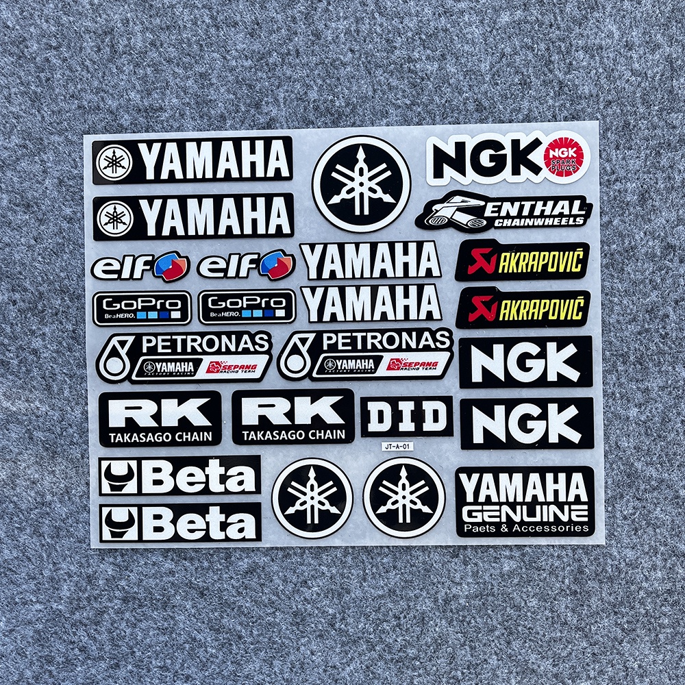 Yamaha Stiker Reflektif Lencana Sepeda Motor Skuter Sepeda Motor Menghias Stiker Helm Tubuh Modifikasi Decal Tahan Air Untuk Gravis MIO i 125 Fz16 XSR 155 Aerox 155 ytx 125 R3 VEGA R15 RS100 X1 sz visor sniper 150 Xmax 300 f1zr