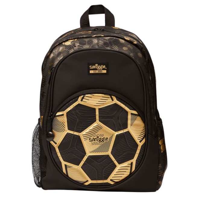 Smiggle Ori Soccer Gold Set Backpack Lunchbox Bottle